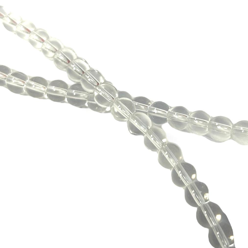 Glaskraal rond frosted transparant 8mm - per streng (±50 stuks)-Kralen-Kraaltjes van Renate