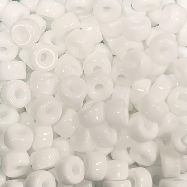 Glaskraal wit 6mm Ø2mm - 15 stuks-Kraaltjes van Renate