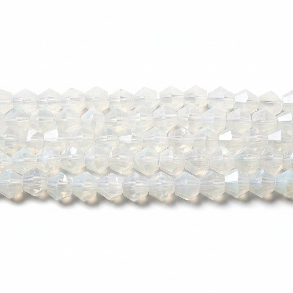 Glaskralen Bicone AB Gecoat Transparant 3mm - ±68 stuks-Kralen-Kraaltjes van Renate