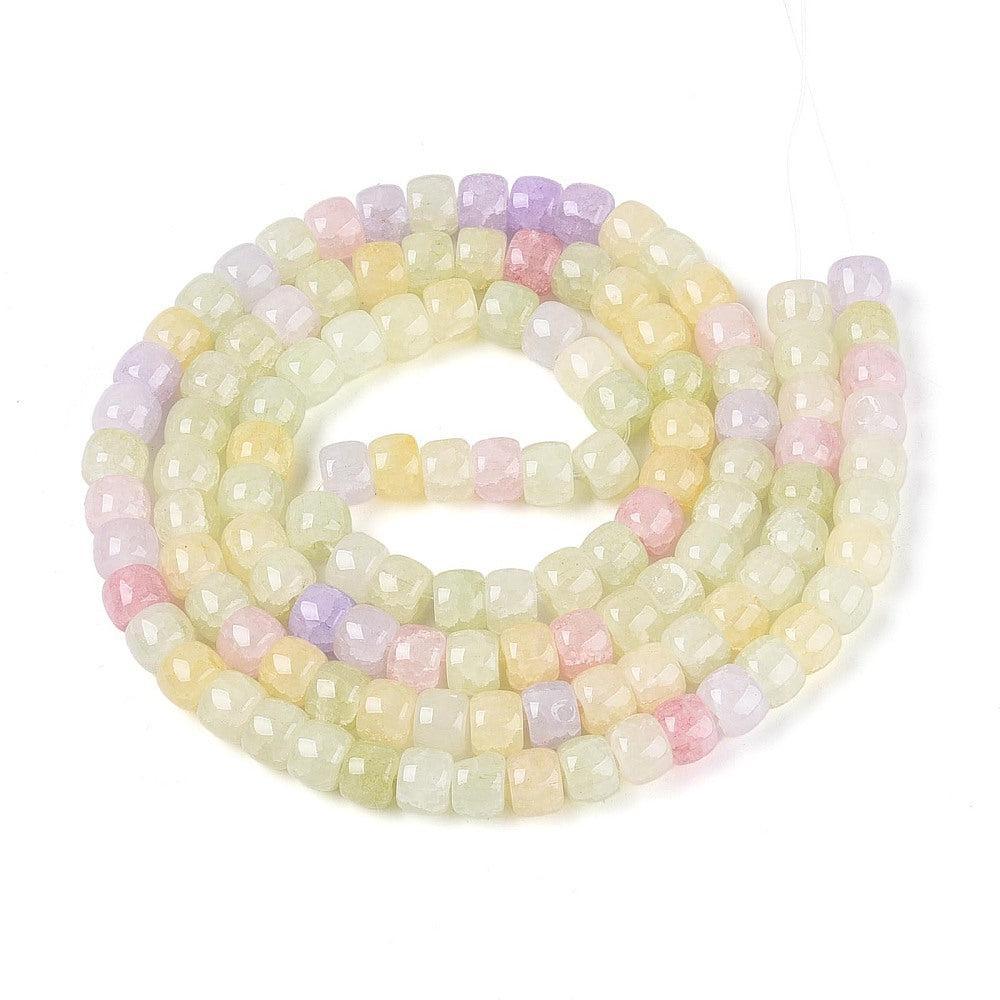 Glaskralen Craquelé Ton Multicolor 8.5mm - per 25 stuks-Kralen-Kraaltjes van Renate
