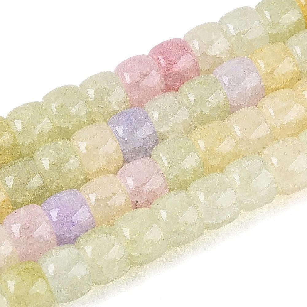 Glaskralen Craquelé Ton Multicolor 8.5mm - per 25 stuks-Kralen-Kraaltjes van Renate