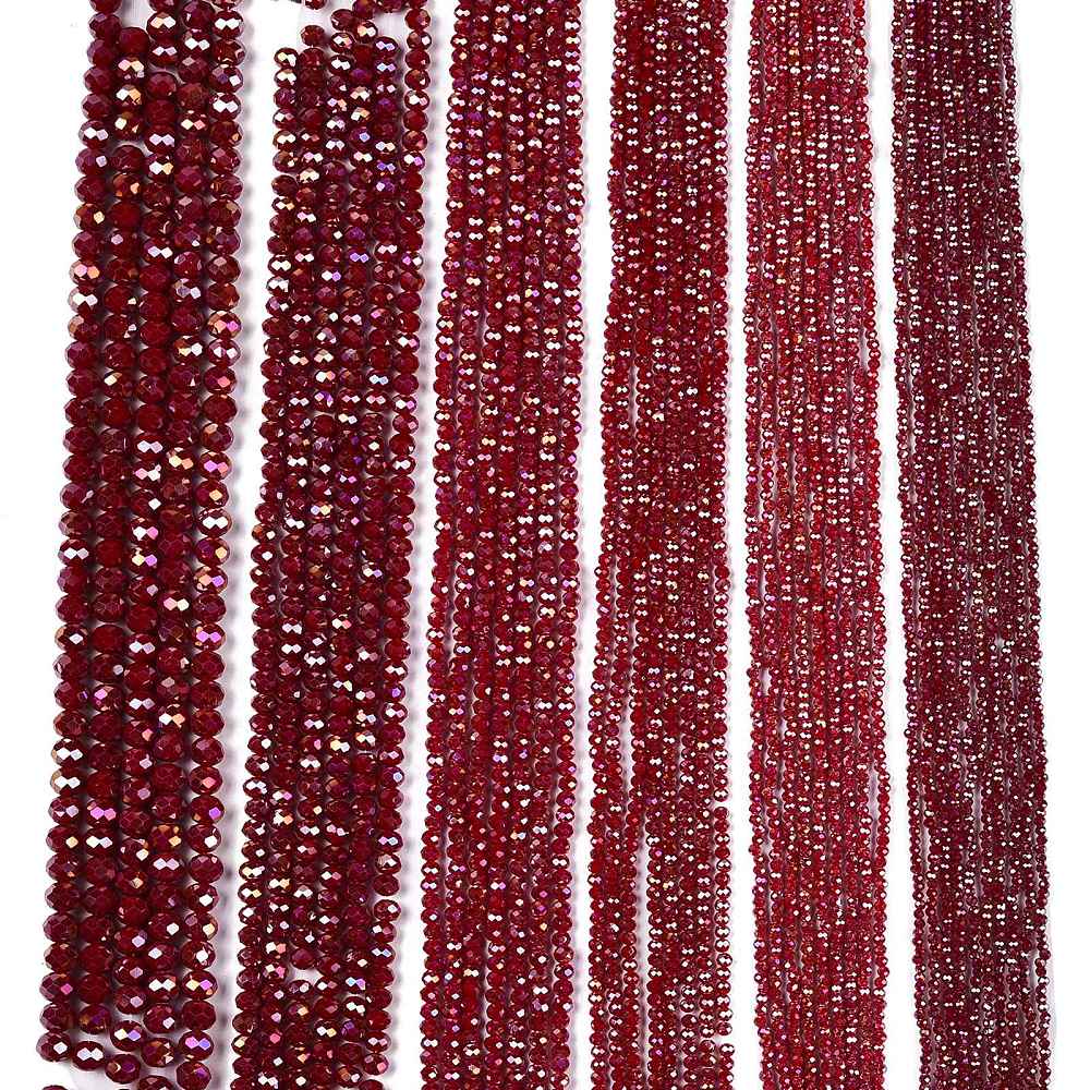 Glaskralen Facet Rondel AB Bruin 2.3x2mm - ± 135 stuks-Kralen-Kraaltjes van Renate