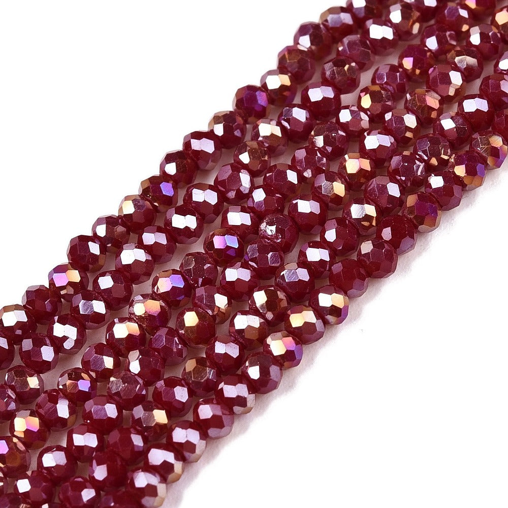 Glaskralen Facet Rondel AB Bruin 2.3x2mm - ± 135 stuks-Kralen-Kraaltjes van Renate