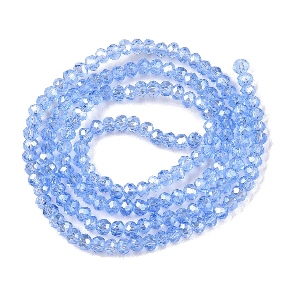 Glaskralen Facet Rondel Lichtblauw 2.3x2mm - ± 135 stuks-Kralen-Kraaltjes van Renate