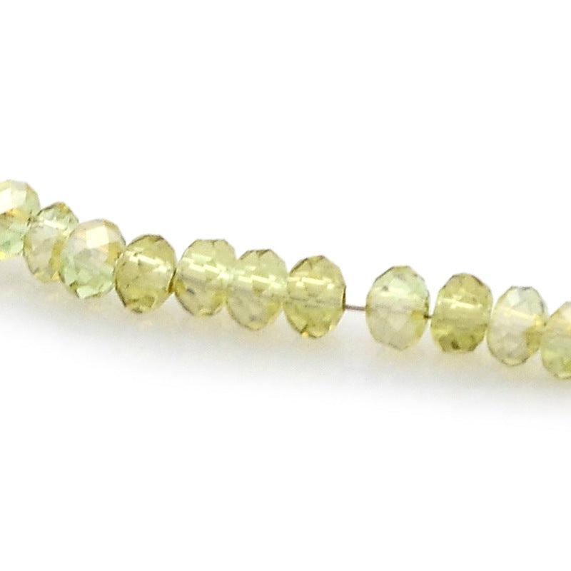 Glaskralen Facet Rondel Limoengroen 3x2mm - ± 198 stuks-Kralen-Kraaltjes van Renate