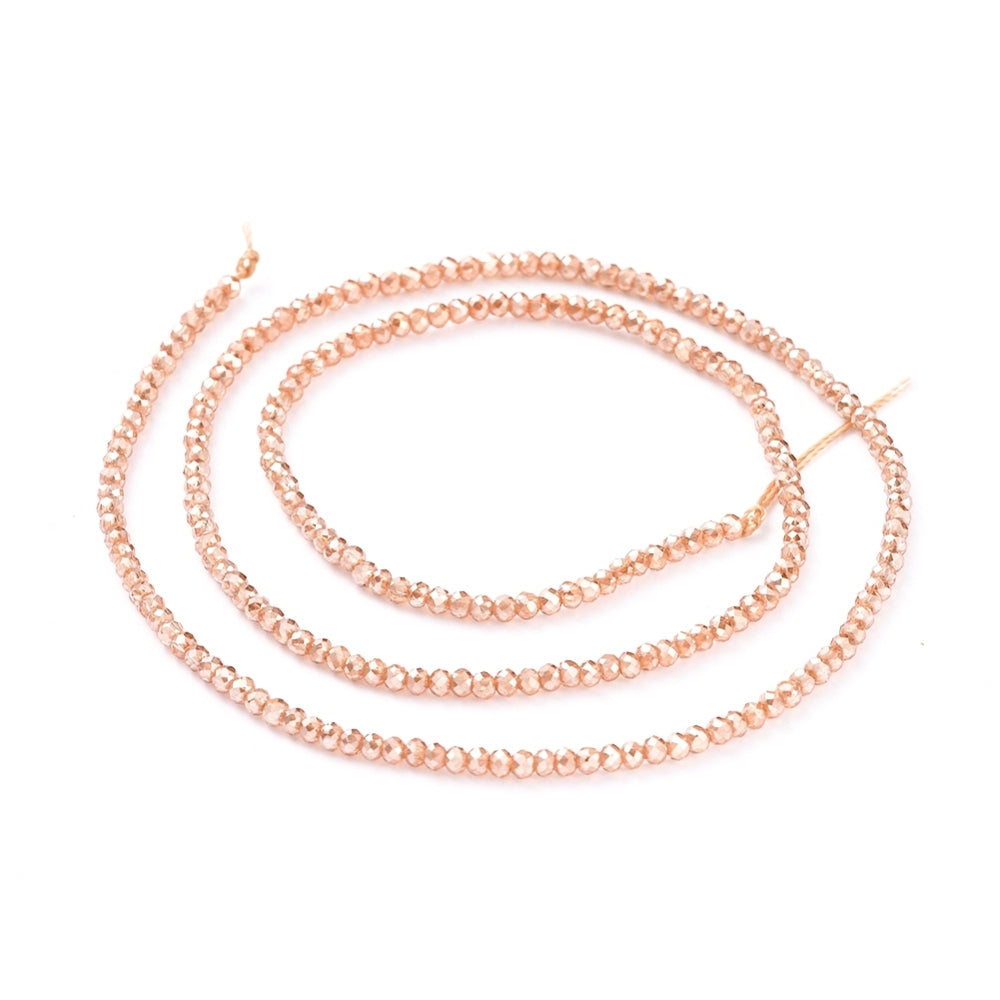 Glaskralen Facet Rondel Perzik 2x1.5mm - ± 208 stuks-Kralen-Kraaltjes van Renate