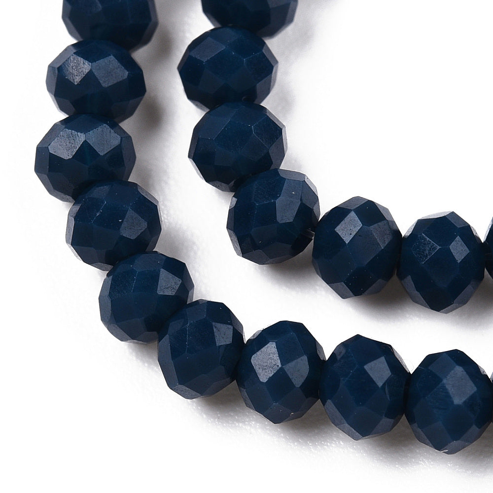 Glaskralen Facet Rondel Petrol 2.3x1.5mm - ± 135 stuks-Kralen-Kraaltjes van Renate