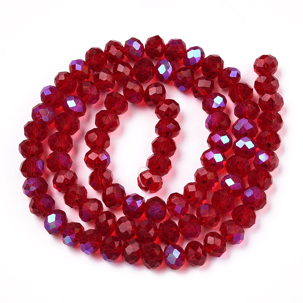 Glaskralen Facet Rondel Rood 2.3x2mm - ± 135 stuks-Kralen-Kraaltjes van Renate