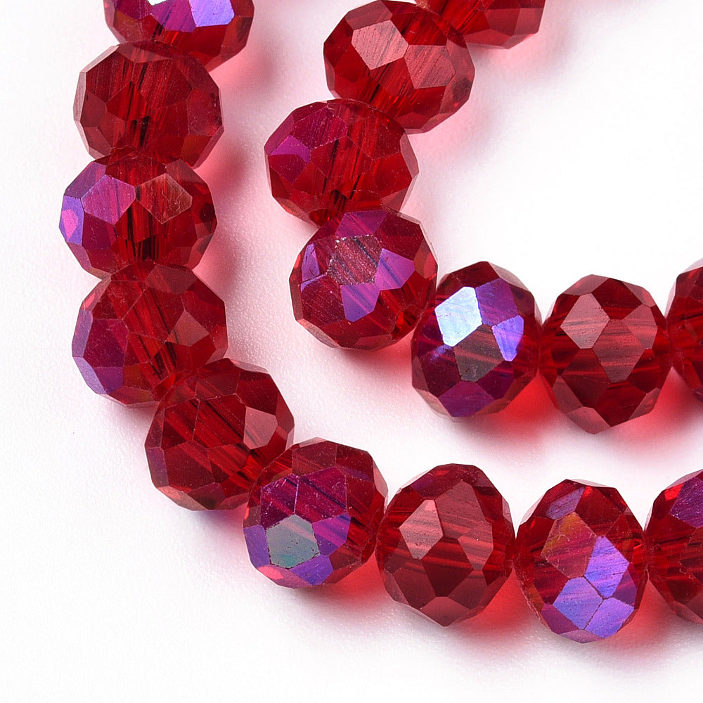 Glaskralen Facet Rondel Rood 2.3x2mm - ± 135 stuks-Kralen-Kraaltjes van Renate
