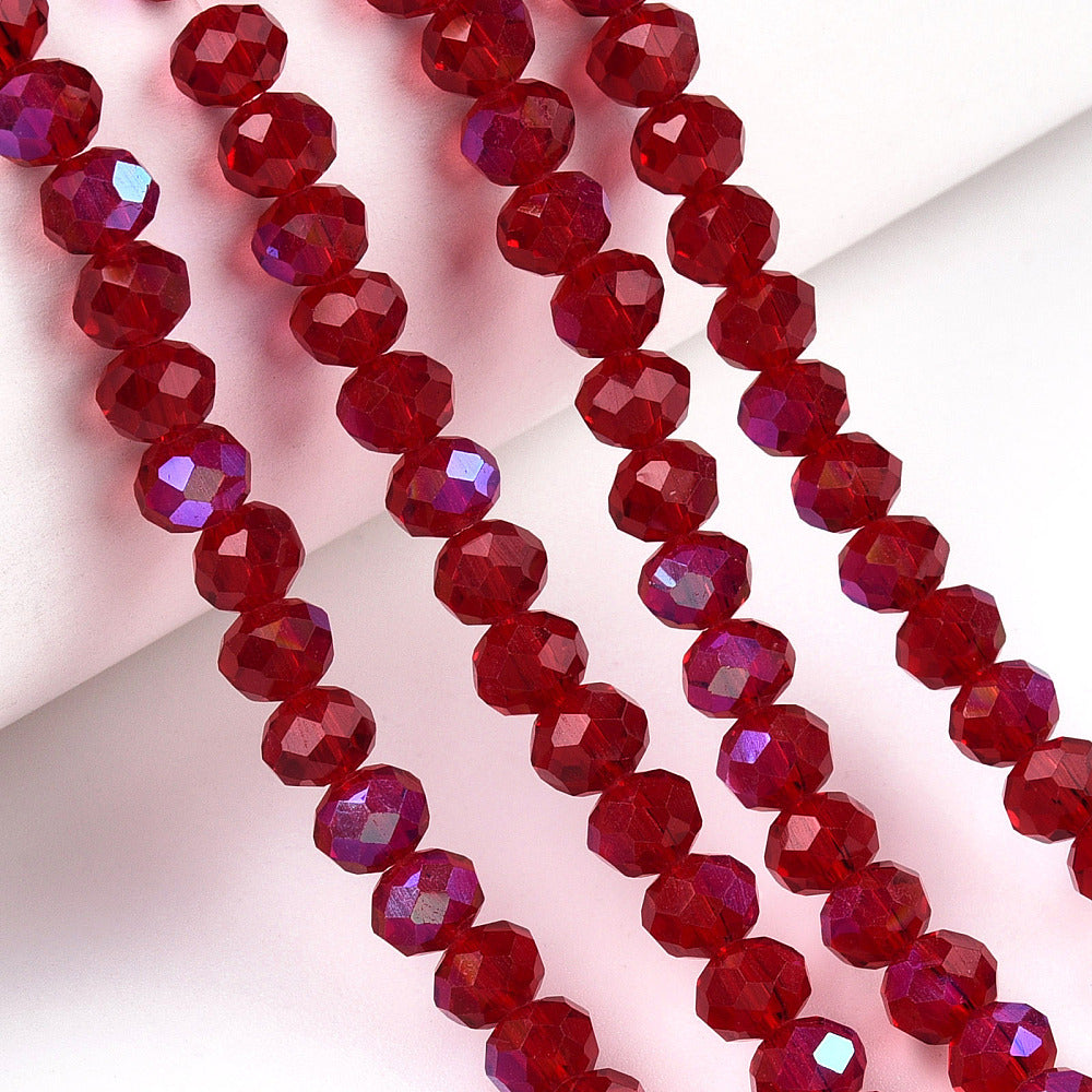Glaskralen Facet Rondel Rood 2.3x2mm - ± 135 stuks-Kralen-Kraaltjes van Renate