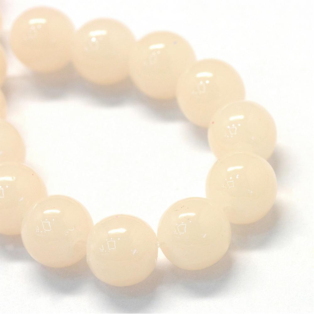Glaskralen Jade Look Rond Amandel 10mm - halve streng ± 41 stuks (kopie)-Kralen-Kraaltjes van Renate