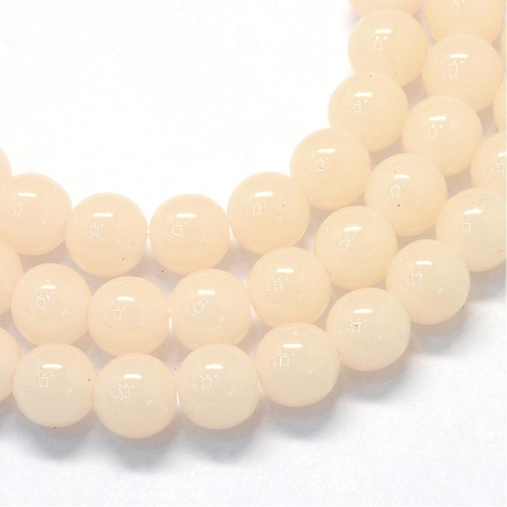 Glaskralen Jade Look Rond Amandel 10mm - halve streng ± 41 stuks (kopie)-Kralen-Kraaltjes van Renate