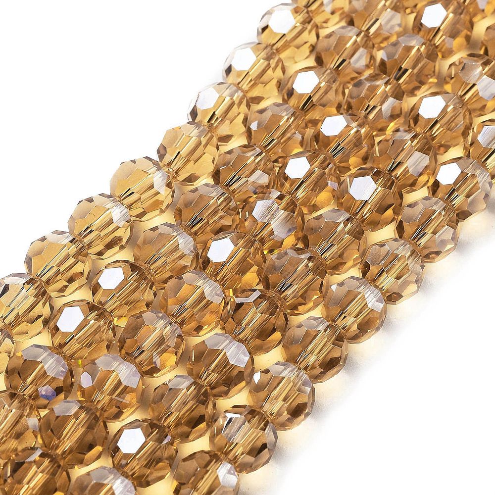 Glaskralen Rond 8mm - per streng (± 66 stuks)-Kraaltjes van Renate