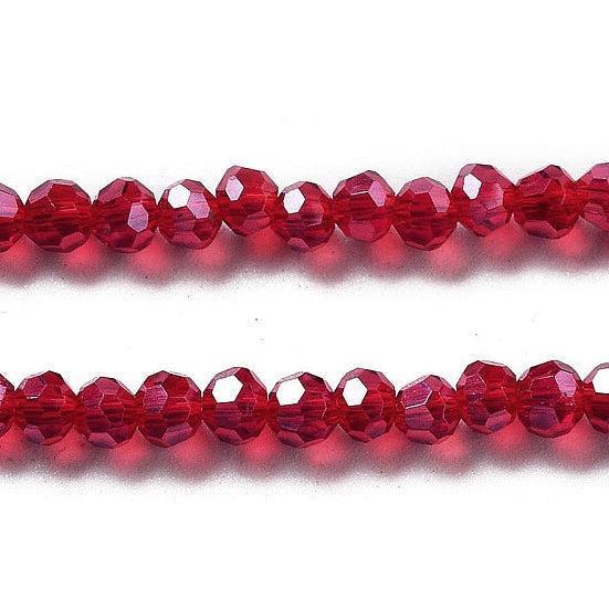 Glaskralen Rond Donker Rood 3mm - ± 160 stuks-Kraaltjes van Renate