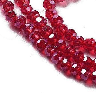 Glaskralen Rond Donker Rood 3mm - ± 160 stuks-Kraaltjes van Renate
