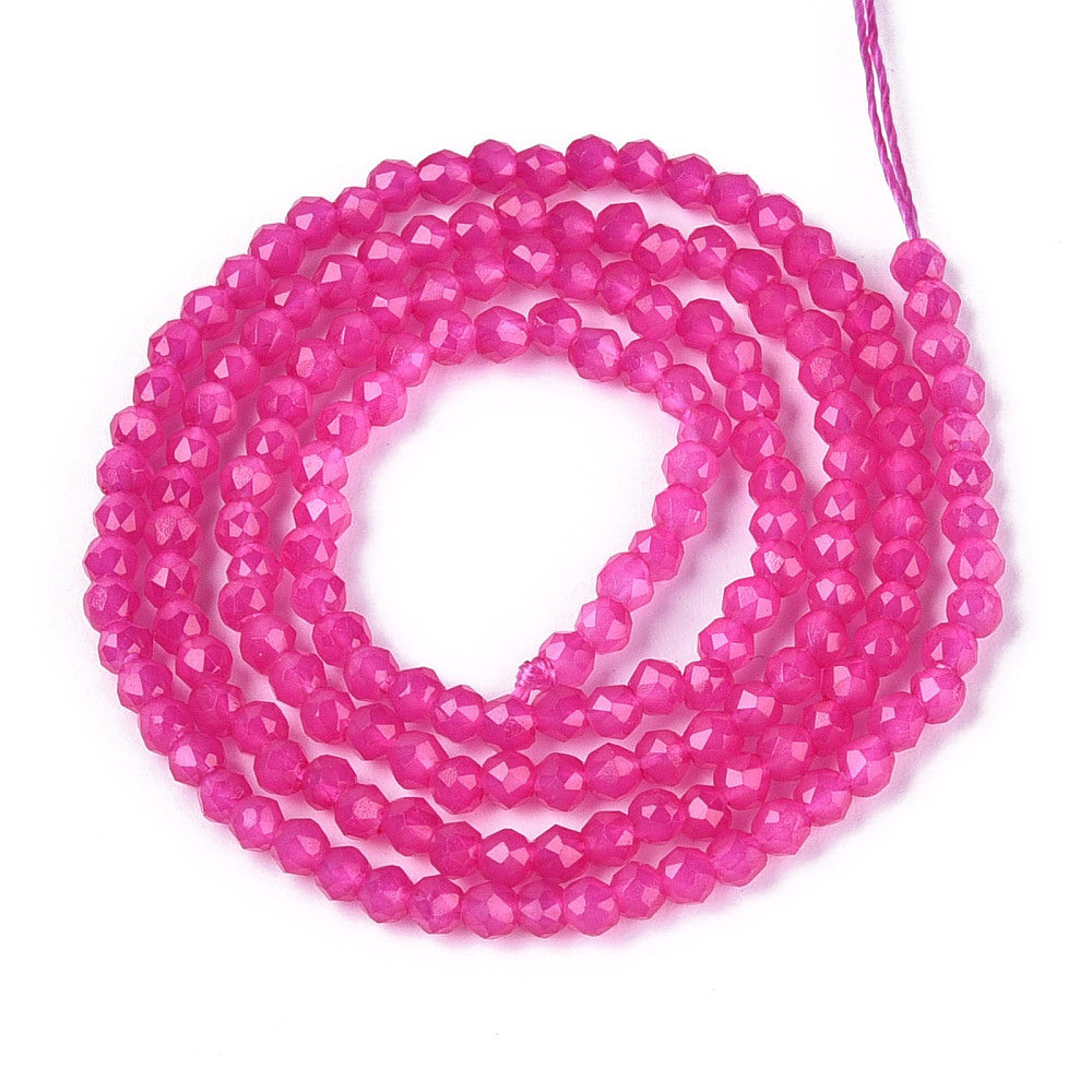Glaskralen Rond Felroze 2mm - ± 89 stuks-Kralen-Kraaltjes van Renate