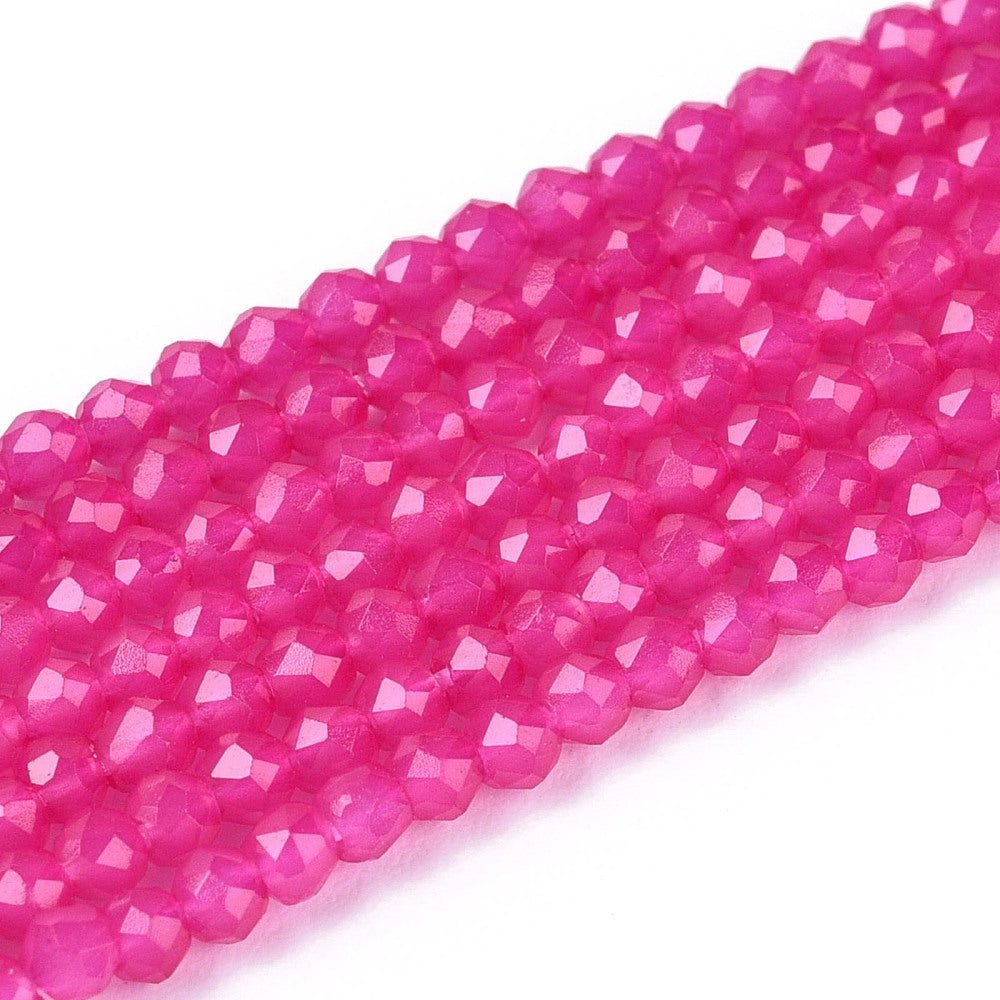 Glaskralen Rond Felroze 2mm - ± 89 stuks-Kralen-Kraaltjes van Renate
