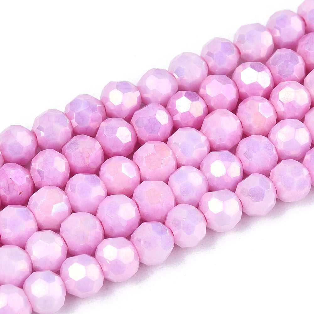 Glaskralen Rond Lichtroze 4mm - ± 50 stuks-Kralen-Kraaltjes van Renate