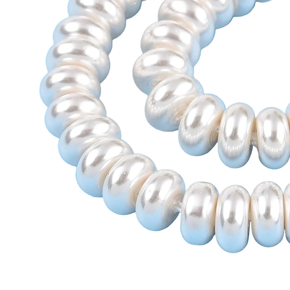 Glaskralen Rond Wit 6.5mm - per 25 stuks-Kralen-Kraaltjes van Renate
