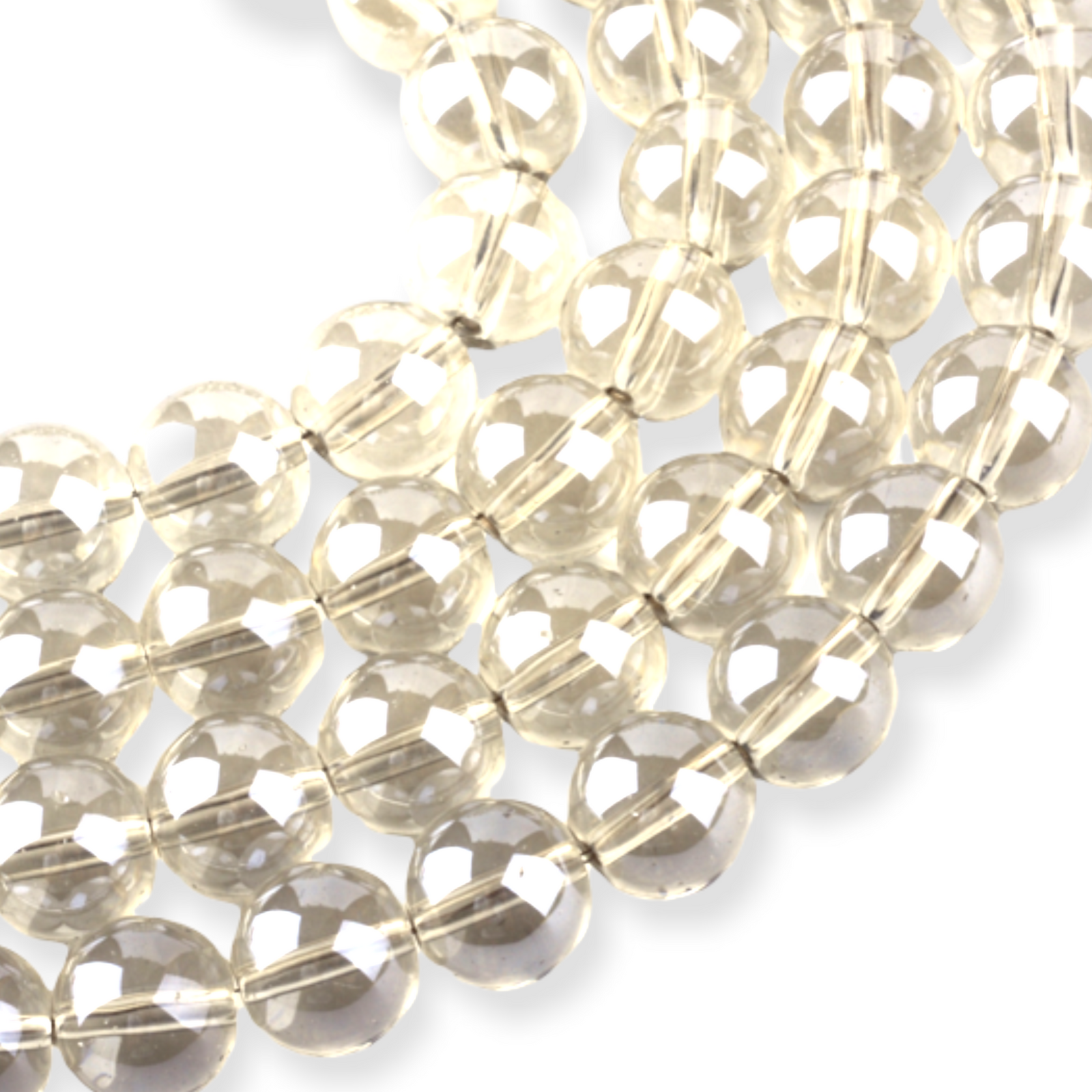 Glaskralen Shine beige 6mm ±45-50 stuks-Kralen-Kraaltjes van Renate