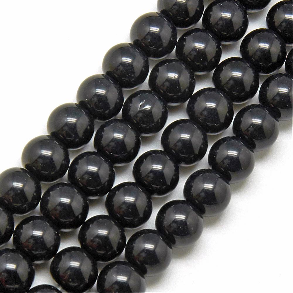 Glaskralen Shine black 6mm ±50 stuks-Kralen-Kraaltjes van Renate
