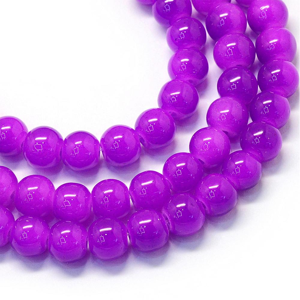 Glaskralen Shine dark violet 6mm ±140 stuks-Kralen-Kraaltjes van Renate