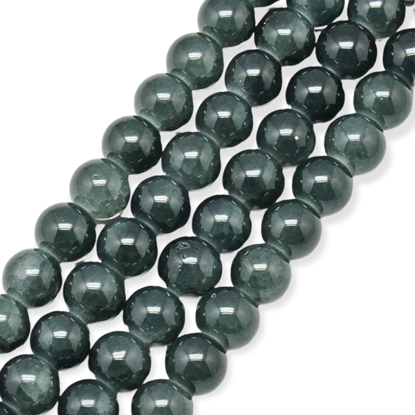 Glaskralen Shine donkergrijs 6mm ±45-50 stuks-Kralen-Kraaltjes van Renate