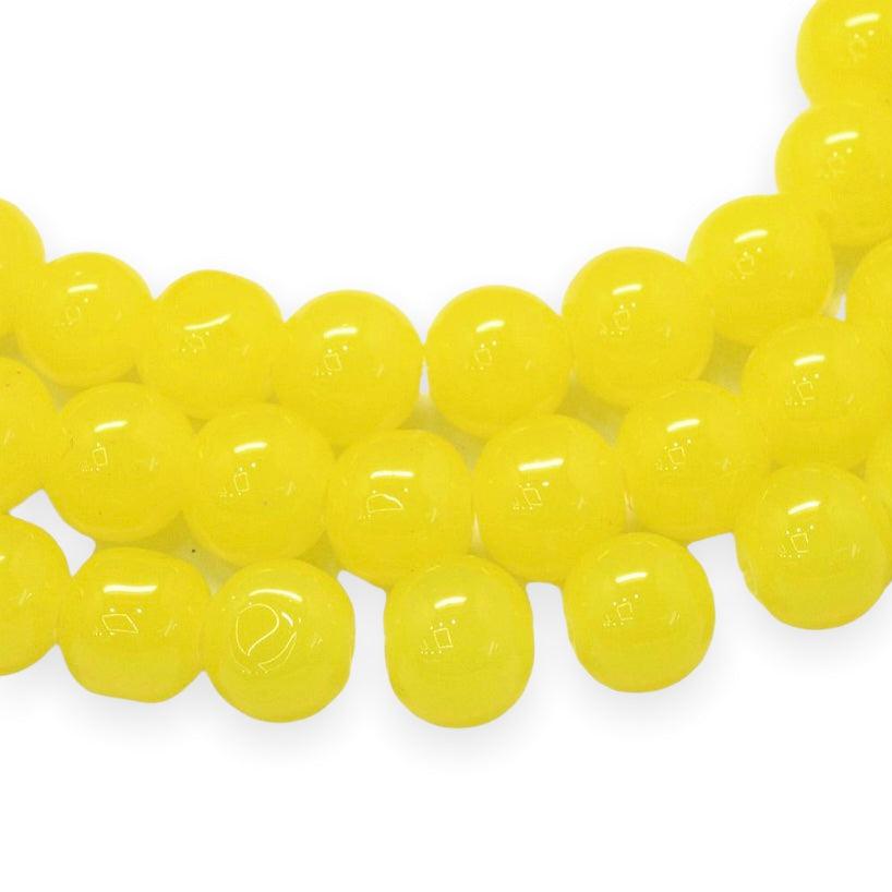 Glaskralen Shine geel 6mm ±140 stuks-Kralen-Kraaltjes van Renate