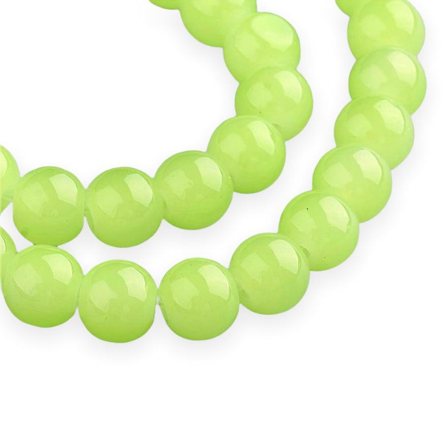 Glaskralen Shine groen 6mm ±140 stuks-Kralen-Kraaltjes van Renate