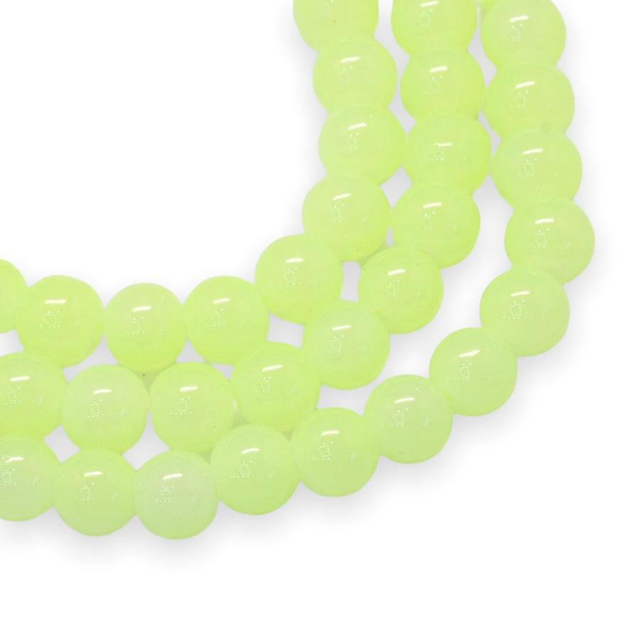 Glaskralen Shine lichtgroen 6mm ±140 stuks-Kralen-Kraaltjes van Renate