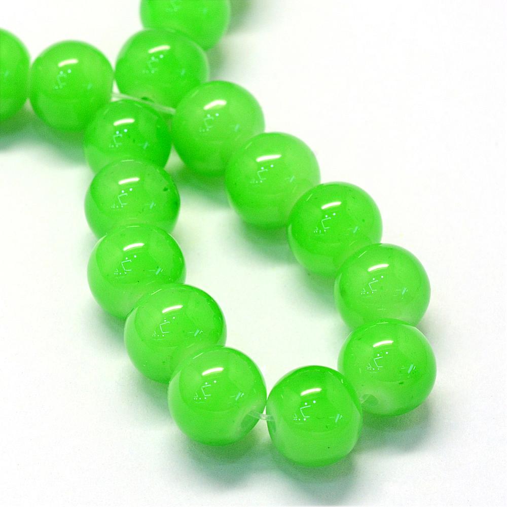 Glaskralen Shine lime green 6mm ±140 stuks-Kralen-Kraaltjes van Renate