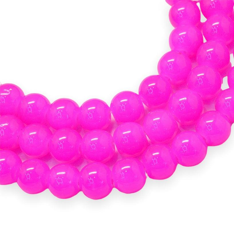 Glaskralen Shine magenta 6mm ±140 stuks-Kralen-Kraaltjes van Renate