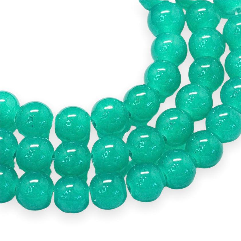 Glaskralen Shine turquoise 6mm ±140 stuks-Kralen-Kraaltjes van Renate