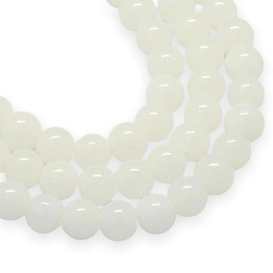 Glaskralen Shine wit 6mm ±140 stuks-Kralen-Kraaltjes van Renate