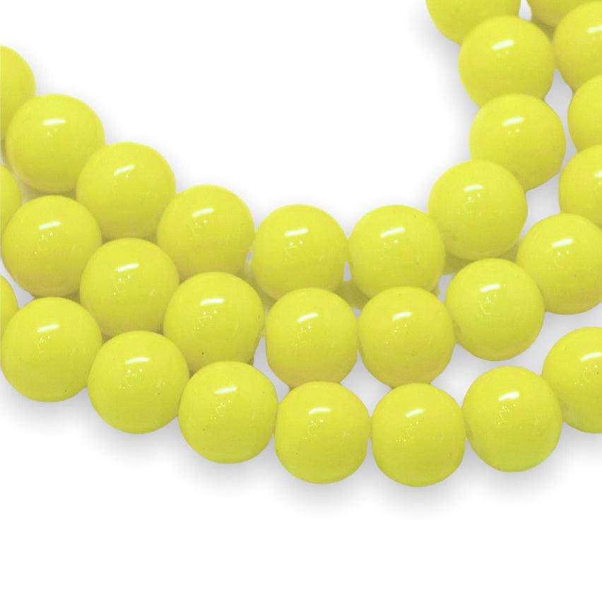 Glaskralen Shine yellow lime 6mm ±140 stuks-Kralen-Kraaltjes van Renate