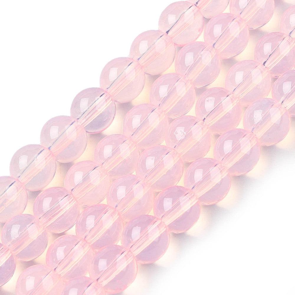 Glaskralen Transparant Pearl Pink 6mm ±130 stuks-Kralen-Kraaltjes van Renate