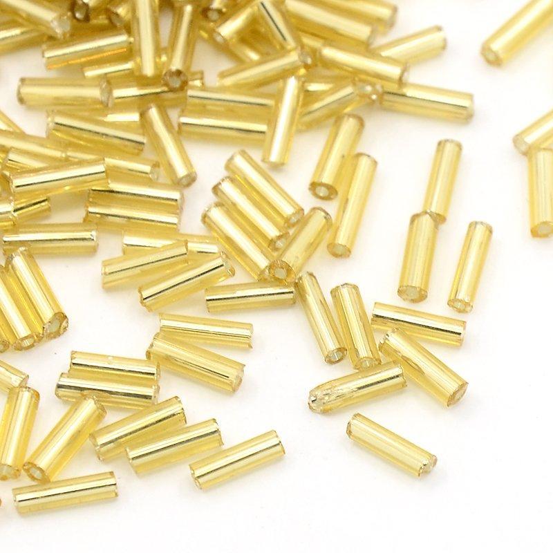 Buisglaskralen Lichtkaki 6x1.8mm - per zakje (10g)-Kralen-Kraaltjes van Renate