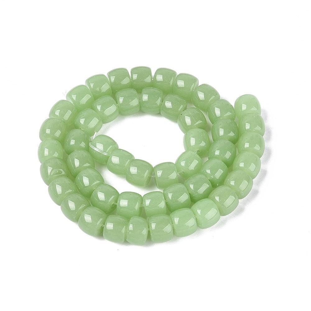 Glaskralen Tube Dark Sea Green 10x8mm - per 20 stuks kopie-Kralen-Kraaltjes van Renate