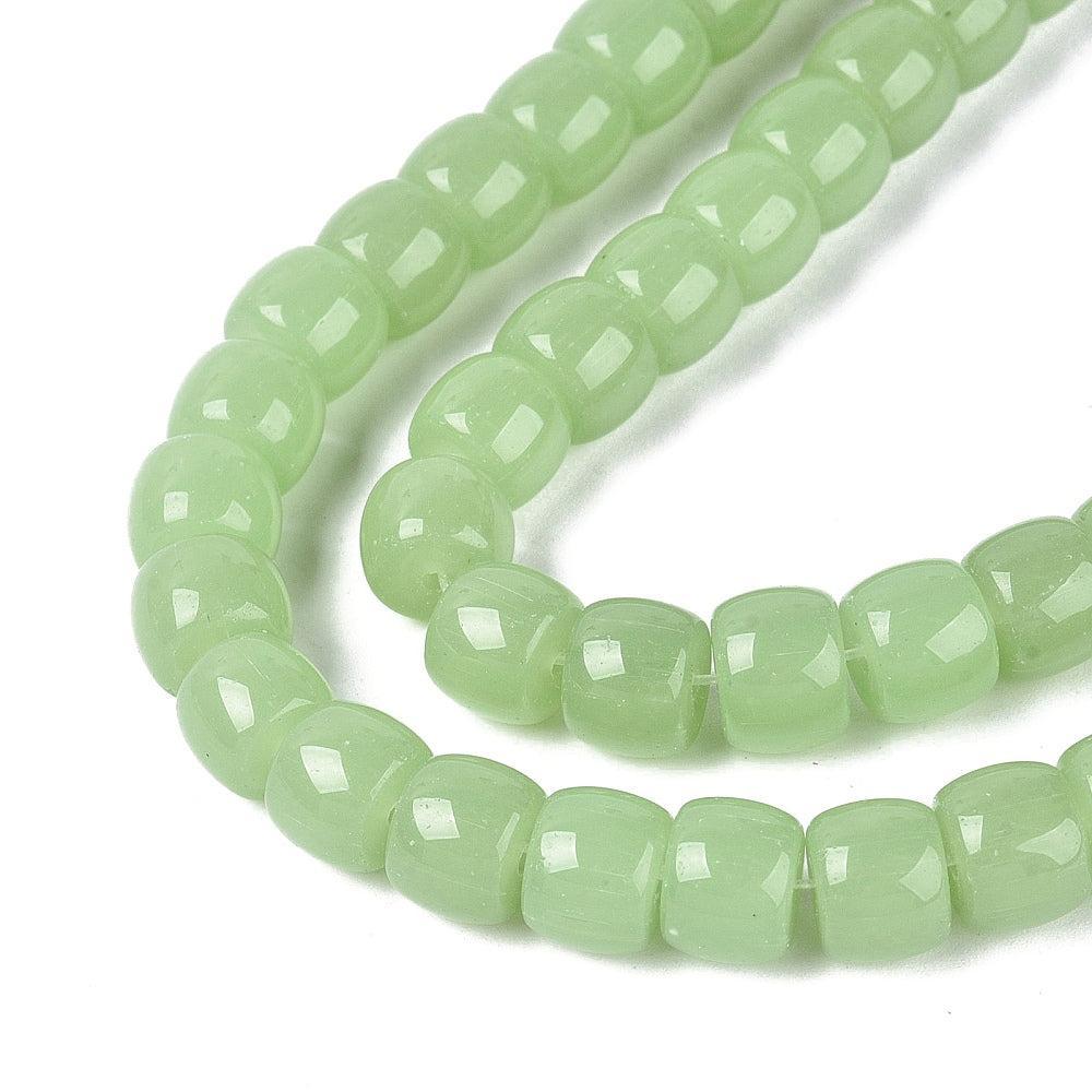 Glaskralen Tube Dark Sea Green 10x8mm - per 20 stuks kopie-Kralen-Kraaltjes van Renate