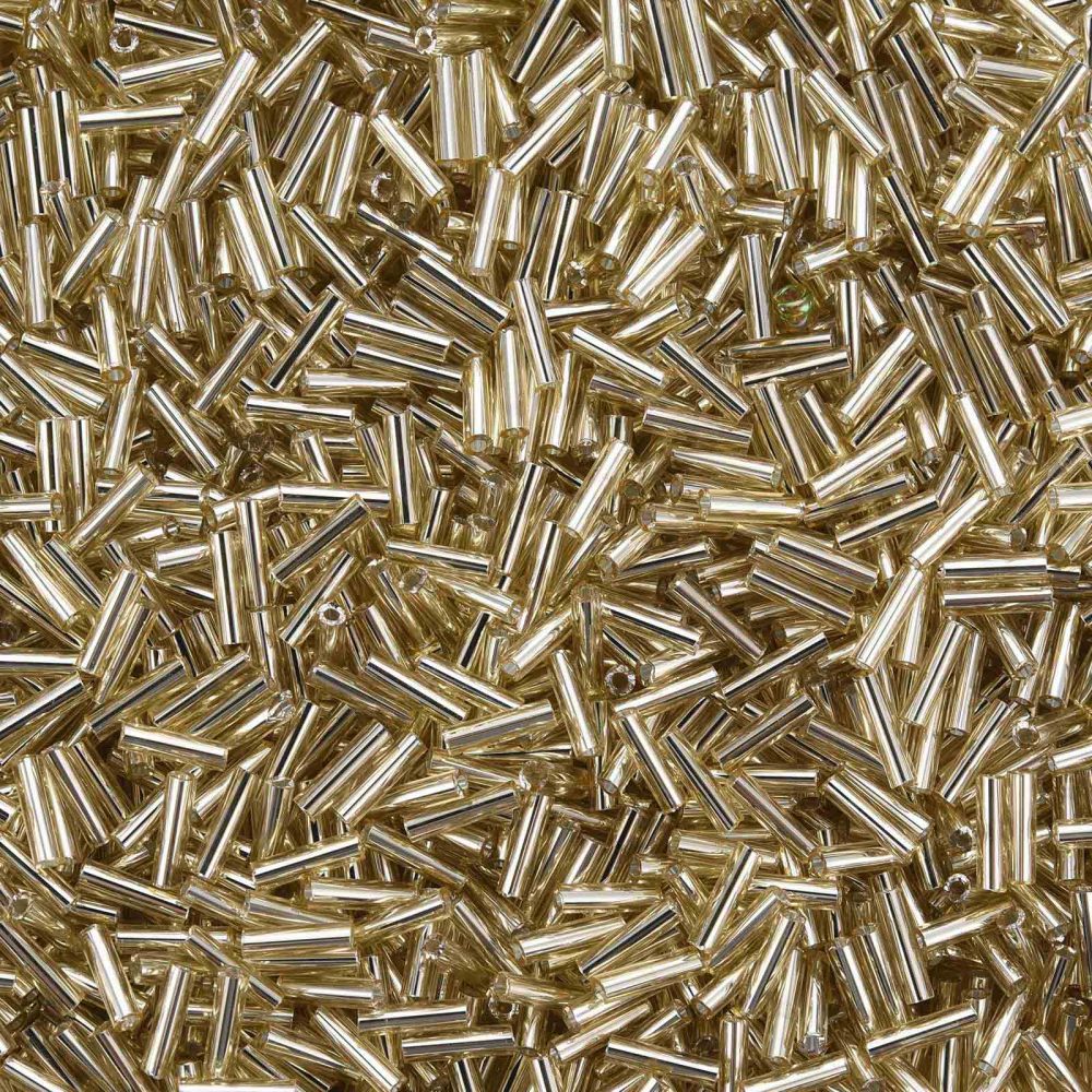 Buisglaskralen Metallic Licht Goud 4.5x2.0mm - per 10 gram-Kralen-Kraaltjes van Renate
