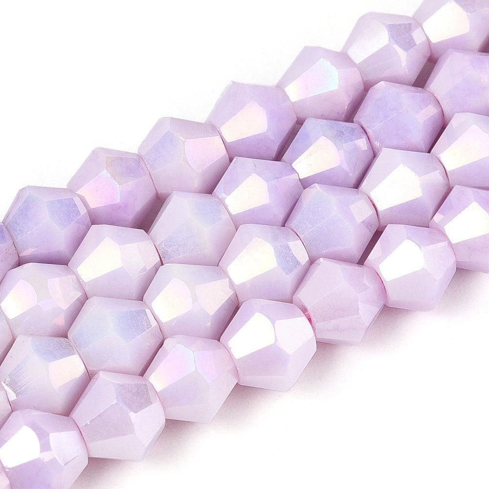 Glaskralen facet Paars 5mm - per ±18 stuks-Kralen-Kraaltjes van Renate