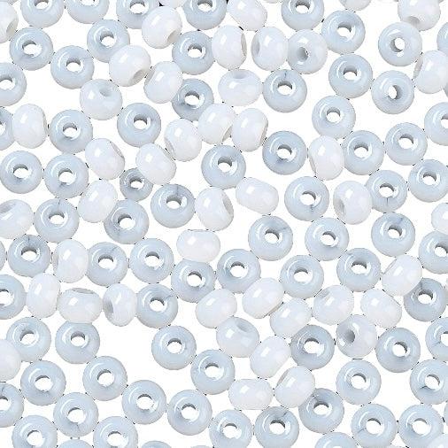 Glaskralen luster milky white 5x3mm- per 10 gram-Kralen-Kraaltjes van Renate