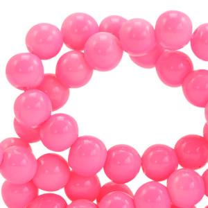 Glaskralen opaque Azalea pink 4mm - 50 stuks-Kraaltjes van Renate