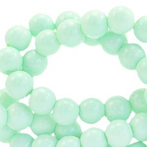 Glaskralen opaque Light green ash 4mm - 50 stuks-Kraaltjes van Renate