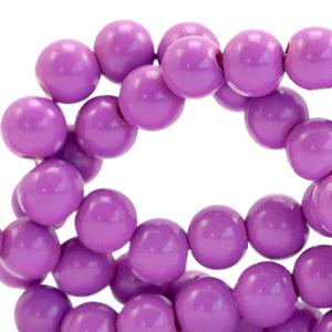 Glaskralen opaque Sheer lilac 4mm - 50 stuks-Kraaltjes van Renate