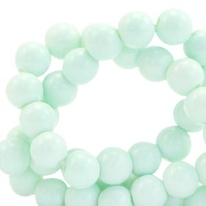 Glaskralen opaque Soothing sea blue 4mm - 50 stuks-Kraaltjes van Renate