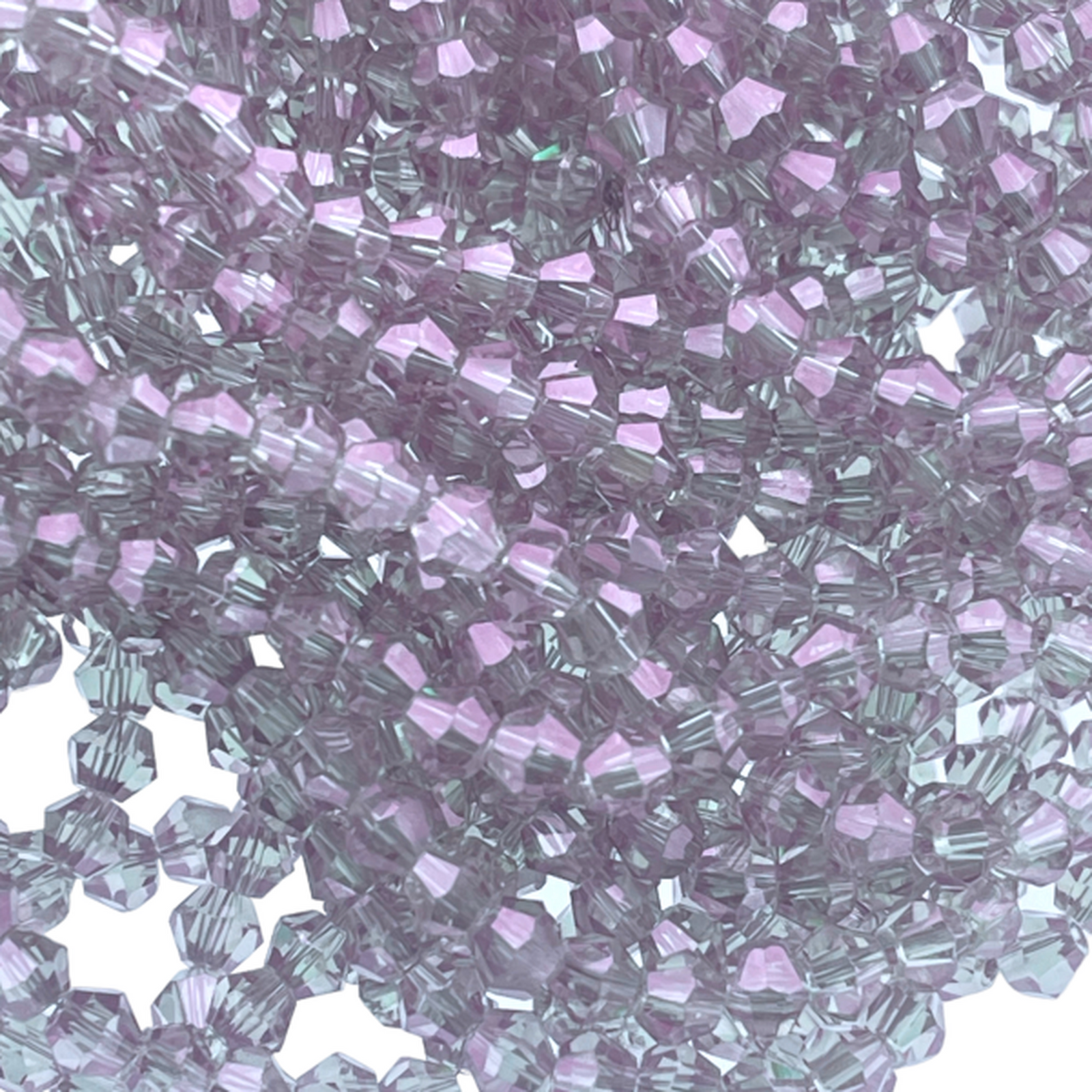 Glaskralen rondel bicone violet 4mm - 90 stuks-Kralen-Kraaltjes van Renate
