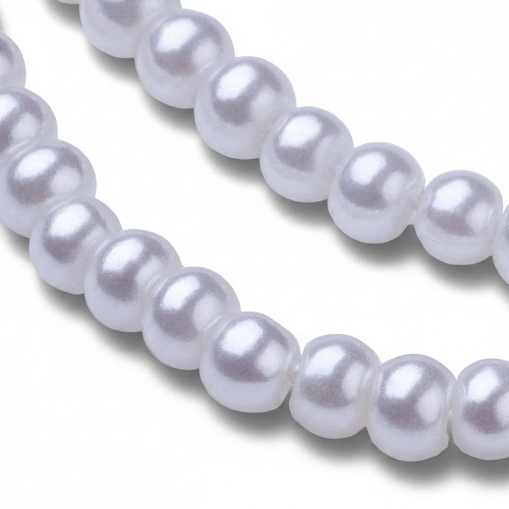 Glasparel rond wit 3mm - ±90 stuks-Kralen-Kraaltjes van Renate
