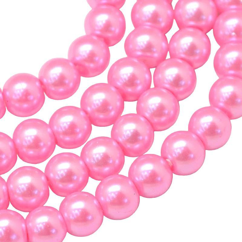 Glasparels Rond Fel Roze 4.5mm - ± 102 stuks-Kralen-Kraaltjes van Renate