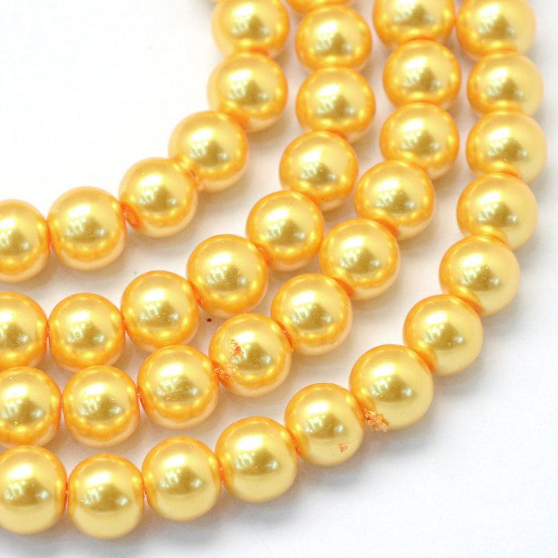 Glasparels Rond Goud 4.5mm - ± 102 stuks-Kralen-Kraaltjes van Renate